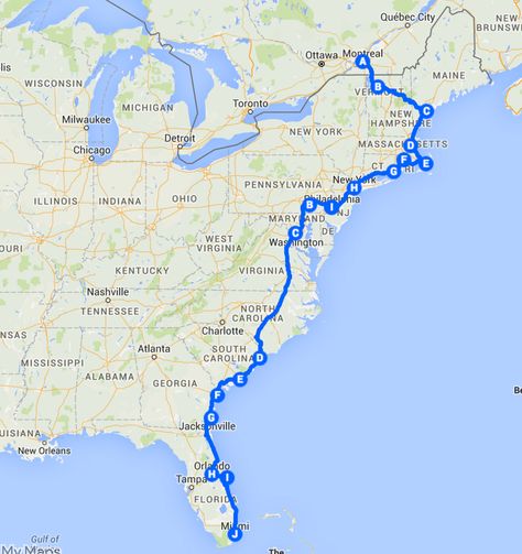 The Best Ever East Coast Road Trip Itinerary East Coast Usa, Road Trip Map, East Coast Travel, East Coast Road Trip, Rv Road Trip, Us Road Trip, Road Trip Hacks, Road Trip Essentials, Summer Road Trip