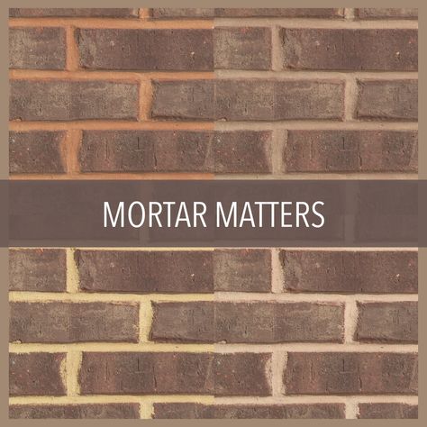 Mortar matters more than you think! After falling in love ❤️ with your brick choice, you don’t want to choose a mortar that falls flat of your expectations. Check out the mortar tool on our website to find a mortar that highlights the beauty of your brick: bit.ly/39Nszif Commercial Exterior, Brick Homes, Orange Brick, Brown Brick, Grey Brick, Brick Exterior, Black Brick, North Georgia, Brick And Mortar