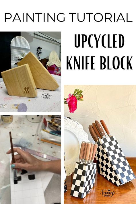 Check out my free youtube painting tutorial for how to paint this MacKenzie-Childs Inpsired Painted Knife Block. I hope you feel inspired from this easy courtly checked upscale! 👑🤩 In this paint finish video you'll learn: ✔How to make a checked grid pattern! 📏🏁 ✔How to get great paint coverage with minimal coats! 🎉 Isn't this a sharp 🔪 new look !🤣 This is a great small painted decor project to use Dixie Belle Chalk Paints -- makes thoughtful handmade gifts! Thoughtful Handmade Gifts, Youtube Painting, Mackenzie Childs Diy, Spindle Crafts, Painted Decor, Mackenzie Childs Inspired, Whimsical Painted Furniture, Mckenzie And Childs, Whimsical Furniture