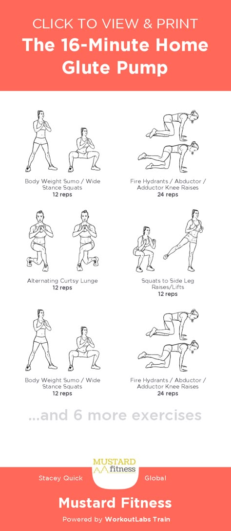 Glute Workout Printable, Glute Workout On Mat, Plus Size Glute Workout, Female Glute Workout, Leg Training At Home, Glute Excersice Women, Glue Workouts, Workout For Legs And Glutes, Glute Pump Workout