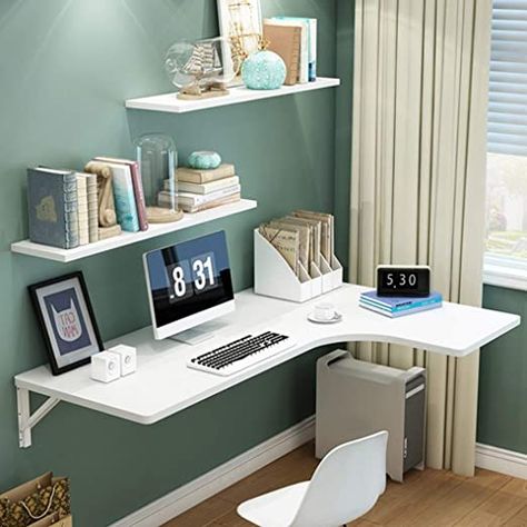 Small Study Table, Wall Mounted Dining Table, Wall Mounted Computer Desk, Folding Study Table, Computer Table Design, Wall Mounted Folding Table, Study Table Designs, Floating Table, Wall Mounted Table