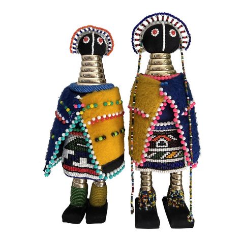 Ndebele Dolls, Nautilus Shell, Scallop Shells, Decor Figurines, African Beads, Southern Africa, Cowrie Shell, Painting Patterns, Organic Shapes