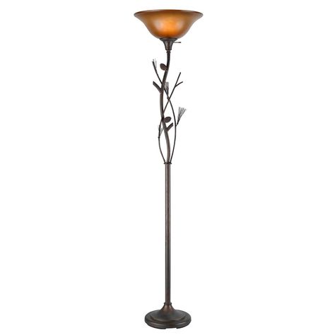 Cal Lighting Pinecone Torchiere Floor Lamp Spotted Gum Flooring, Torchiere Lamp, Torchiere Floor Lamp, Diffused Light, Pine Cone, Linoleum, Lamps Living Room, Glass Domes, Incandescent Bulbs