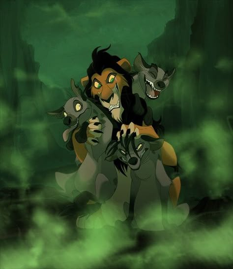 Lion King Scar And Hyenas Tattoo, The Lion King Scar Fanart, The Lion King Hyenas, Scar Lion King Fanart, Hyenas From Lion King, Lion And Hyena, Lion King Hyenas, Scar From Lion King, Scar Fanart