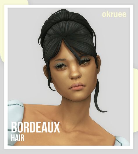 Bordeaux Hair, Sims 4 Decades Challenge, 60s Hair, Cc Hair, Pelo Sims, Sims 4 Mm Cc, Sims 4 Mm, Sims 4 Characters, Sims4 Clothes