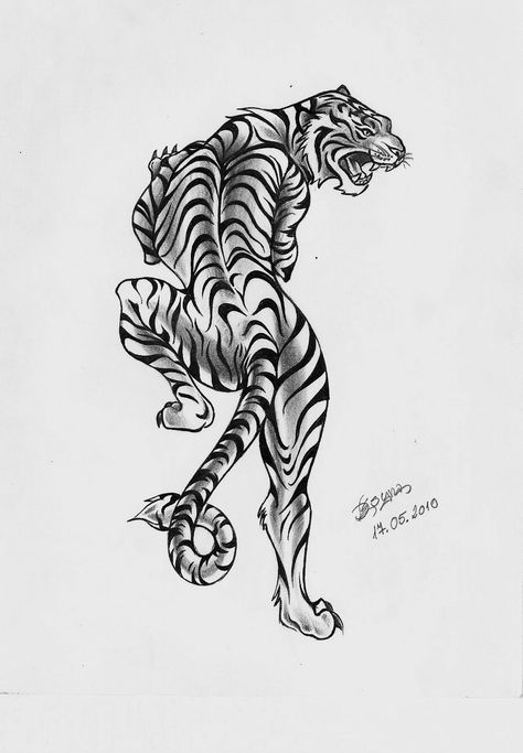 Tiger tattoo by Dzsyna96.deviantart.com on @DeviantArt 3d Tiger Tattoo, Arm Tattoos Tiger, Ankle Band Tattoo, Traditional Tiger Tattoo, Lower Arm Tattoos, Japanese Tiger Tattoo, Tattoo Tiger, Claw Marks, Tiger Claw