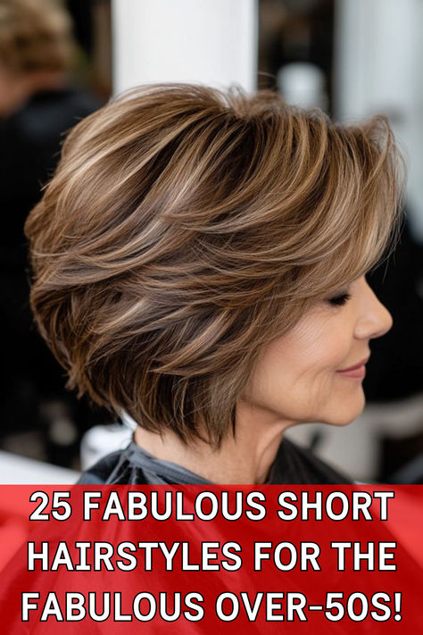 Discover 25 short hairstyles for women over 50, offering chic and stylish ideas to enhance your look. Whether you have fine hair, curly locks, or thick waves, these modern haircuts provide a flattering choice for every hair type. From edgy pixie cuts to sleek bobs, these styles are perfect for fine hair and round faces. These hairstyles are designed to make you feel confident and fresh in 2024. Short Wavy Hair Over 50, Woman’s Bob Haircut, Stacked Inverted Bob Haircuts Short, Short Bob For Thick Wavy Hair, Short Shag Haircuts For Curly Hair, Short Thick Hair Styles Over 50, Short Hairstyles For Women Over 50 With Thick Hair, Fall Short Haircuts, Short Tapered Bob