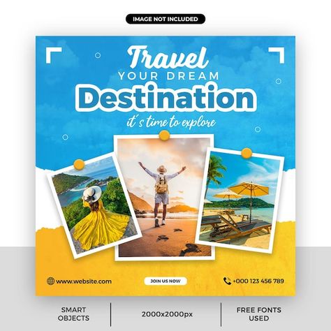 Travel Creative Post, Travel Ads Design, Travel Post Design, Travel Creative Ads, Travel Social Media Design, Travel Social Media Post, Tourism Ads, Travel Graphic Design, Holiday Ads