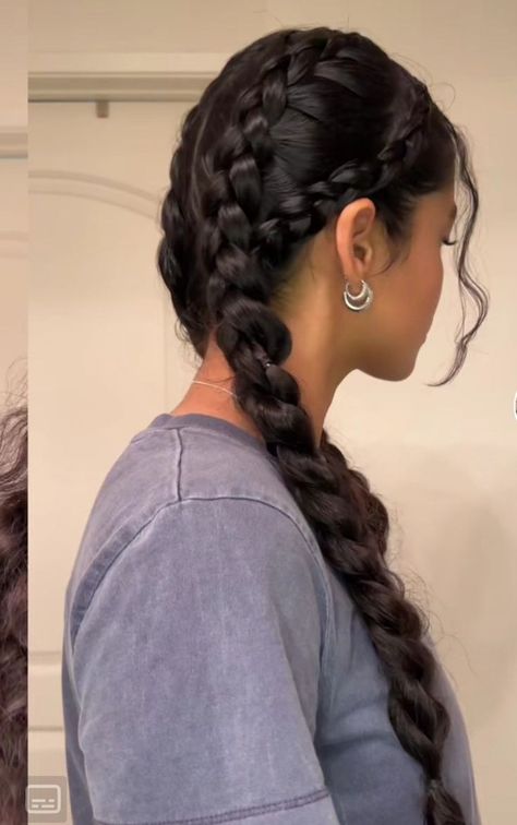 Easy Braided Hairstyles Medium Hair, Cute Hairstyles For Long Hair Updos, Low Do Hairstyles, Braids For Layered Hair, Haircuts For Thick Long Hair, Native Hairstyles, Cute Hair Up Styles, Up Hair Styles, Braid Ribbon