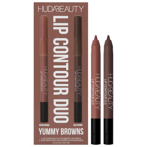 Mini Lip Liner Contour Set - HUDA BEAUTY | Sephora Huda Beauty Lip Liner, Huda Beauty Products, Huda Beauty Lip Contour, Makeup Minimalist, Huda Beauty Lip, Lip Liner Set, Captivating Eyes, Huda Beauty Makeup, Lip Contour