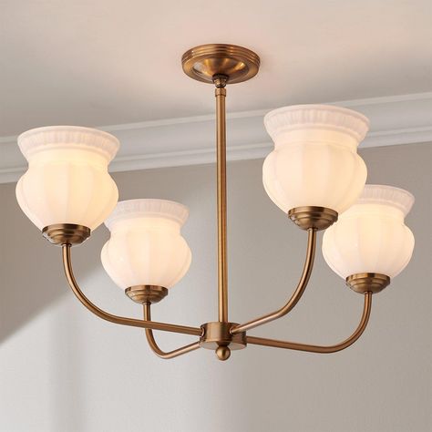 Dining Room Semi Flush Lighting, Classic Lighting Design, Vintage Modern Lighting, Traditional Home Lighting, Small Gold Chandelier, English Country Lighting, Cottage Core Light Fixtures, French Lighting Fixtures, 50s Chandelier