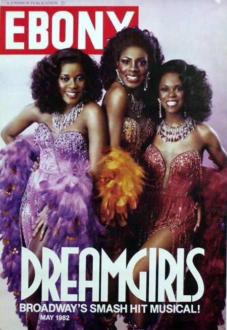 Dreamgirls (1981), starring Jennifer Hudson (Effie White), Loretta Devine (Lorrell Robison), and Sheryl Lee Ralph (Deena Jones) is a Broadway musical based upon the show business aspirations and successes of R&B acts such as The Supremes, The Shirelles, James Brown, Jackie Wilson, and others. The musical follows the story of a young female singing trio from Chicago, Illinois called "The Dreams", who become music superstars. Loretta Devine, Ebony Magazine Cover, Abbott Elementary, Jet Magazine, Ebony Magazine, Sheryl Lee, Black Magazine, Vintage Black Glamour, Black Hollywood