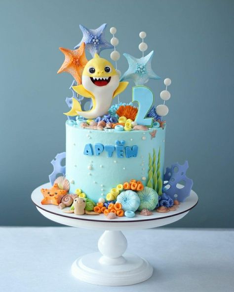 Baby Shark Birthday Cake Boy, Baby Shark Birthday Party Boy Cake, Baby Shark Cake Boy, Baby Shark Cake Ideas, Underwater Birthday Cake, Baby Shark Theme Cake, Baby Shark Birthday Party Boy, Underwater Cake, Baby Shark Birthday Cake