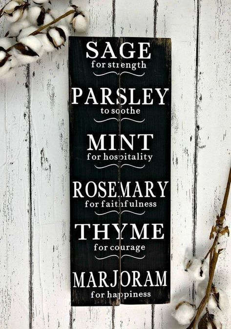 Herb Meanings, Kitchen Witch Decor, Witchy Kitchen, Wiccan Decor, Kitchen Witchery, Witchy Crafts, Kitchen Sign, Witchy Decor, Witch Decor