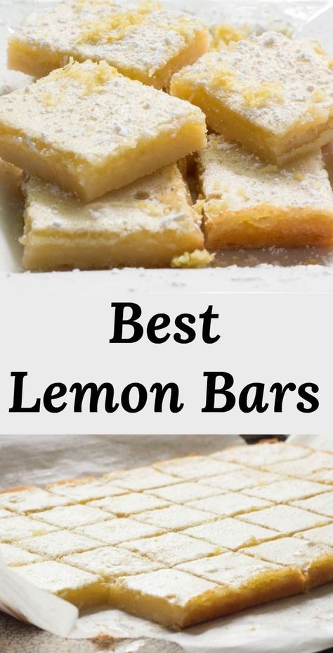 Lemon Bars 9x13 Pan, Lemons Bars, Hard Recipes, Lemon Topping, Cookie Homemade, The Best Lemon Bars, Best Lemon Bars, Homemade Shortbread, Lemon Bars Easy