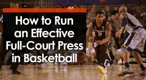 A well-drilled team running a full-court press is exciting to watch and can be devastatingly effective against any opponent. Learn 7 different types of full-court press in this article. Basketball Reference, Basketball Wives, Basketball Courts, Indoor Basketball, Basketball Plays, Basketball Tips, Running Routine, Basketball Workouts, Basketball Skills