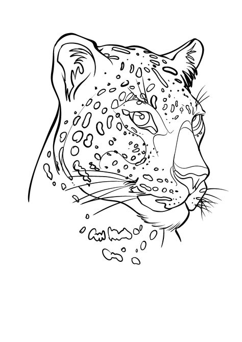 Leopard Outline, Animal Stencils, Face Outline, Leopard Face, Animal Stencil, Tattoo Stencils, Stencil Designs, Tattoos, Animals