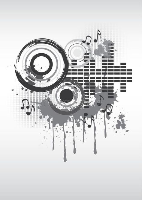 Abstract music sound theme background stock illustration Monochromatic Illustration, 2000s Wallpaper, Music Concert Posters, Trash Polka, Music Sound, Theme Background, Illustration Background, Creative Ads, Music Concert