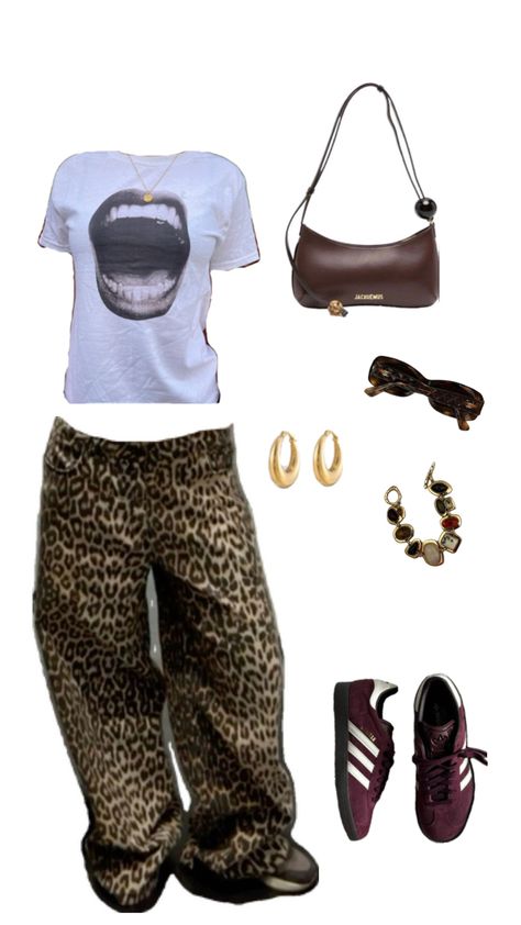 Stylish Cargo Pants, Street Jeans, Round Chandelier, Metal Frames, White Tee, Leopard Print, Pants, Design, Trousers