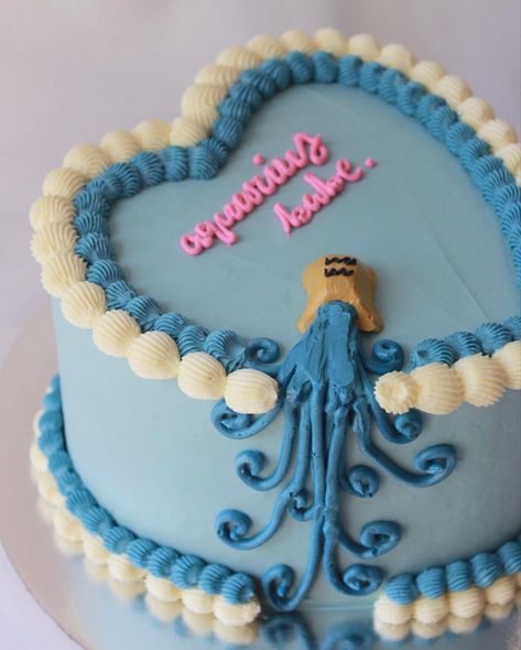 Aquarius Baby Cake, Aquarius Cake, Heart Birthday Cake, Cake Purple, Heart Birthday, Baby Cake, Birthday Cake, Cake, Purple