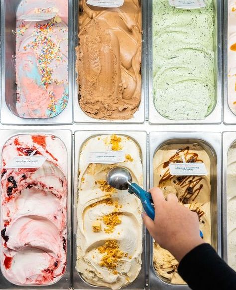 Gisborne Ice Cream Co on Instagram: "So many flavours, so many combos, so many delicious decisions to be made! 🤤 Don't be shy to ask our ice cream experts for a recommendation or a cheeky sample! . . . . #gisborneicecreamco #gisborne #macedonranges #daylesfordmacedonranges #macedonrangesnaturallycool #mountmacedon #handmadeicecream #melbourneicecream #visitvictoria #explorevictoria #countryvictoria" Vintage Ice Cream Shop Photoshoot, French Ice Cream, Ice Cream Flavour, Making Ice Cream, Ice Cream Instagram, Luxury Ice Cream, Ice Cream Marketing, Ice Cream Shop Photography, Ice Cream Photography Ideas