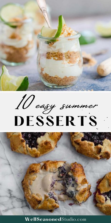 Desserts For A Banquet, Desserts For Entertaining, Summer Dinner Party Desserts, Dessert Recipes For 2 People, Summer Treat Recipes, Dessert For Four, Dessert For A Potluck, Easy Portable Desserts, Make Ahead Dessert Recipes