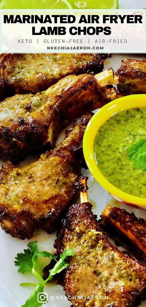 Easy Lamb Chop Recipes, Marinated Lamb Chops, Lamb Chop Recipe, Grilled Lamb Recipes, Air Fryer Lamb, Lamb Chops Marinade, Meat Marinade Recipes, Lamb Marinade, Marinated Lamb