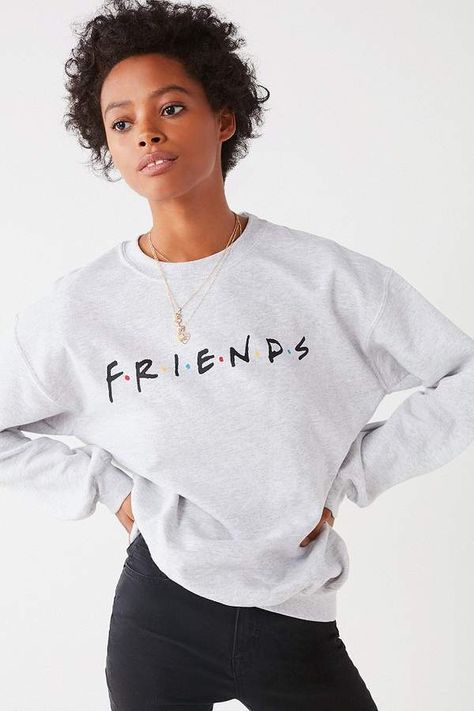 Urban Outfitters Friends Logo Crew-Neck Sweatshirt~CLICK TO BUY~ Friends Logo, Friend Logo, Tokyo Street Fashion, Friends Sweatshirt, Sweatshirt Outfit, Cute Sweatshirts, Nike Sweatshirts, Grunge Style, Sweater Weather