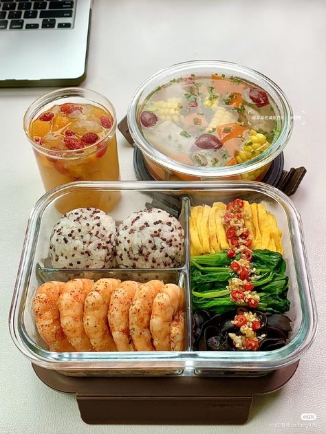 Spring Roll Meal Prep, Nutritional Breakfast Ideas, Aesthetic Bento Box Lunch, Bento Box Lunch For Adults Asian, Snack Ideas For Lunch, Bento Box Dinner, Packed Lunch Aesthetic, Lunch Box Aesthetic, Bentobox Lunch