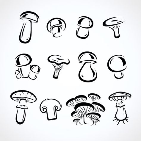 Premium Vector | Mushroom set vector Mushroom Graphic Design, Mushroom Icon, Mushroom Graphic, Psd Icon, Vector Photo, Premium Vector, Graphic Resources, Stuffed Mushrooms, Graphic Design