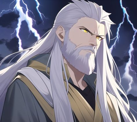 Zeus Anime Art, Zeus Fanart, Zeus God Of Thunder, Zeus God, Oc Boy, God Of Thunder, Male Characters, Art Base, Roblox Codes