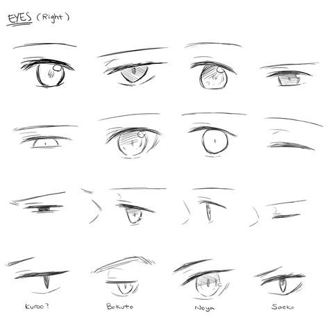 Nguồn : lung tung ~ - Ttv ❤! How To Draw Anime Eyes, Manga Eyes, Eye Drawing Tutorials, Anime Tutorial, 얼굴 그리기, Manga Drawing Tutorials, Drawing Faces, Have Inspiration, Drawing Expressions