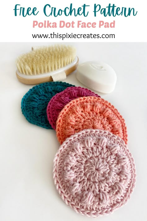 Crochet Face Pads Free Pattern, Crochet Facial Scrubbies Free Pattern, Crochet Face Scrubbies Pattern Free, Crochet Makeup Remover Pads Pattern, Crochet Reusable Face Pads Pattern, Crochet Makeup Remover Pads, Crochet Pads Makeup Remover, Reusable Crochet Face Scrubbies, Scrubbies Crochet Pattern