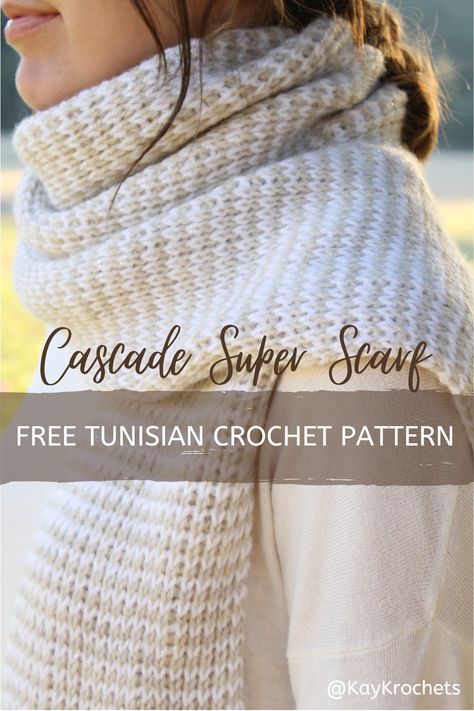 #crochet #crochetpattern #crochetscarfpattern #crochetpattern #tunisiancrochetpattern #tunisiancrochetknitstitch #tunisiancrochet #easytunisiancrochetpattern #handmade #beginnertunisiancrochetpattern #easycrochetpattern #tunisiancrochetscarfpattern #crochetscarf Beginner Tunisian Crochet, Tunisian Crochet Free, Bandeau Au Crochet, Bookmark Crochet, Super Scarf, Tunisian Crochet Pattern, 25 October, Tunisian Crochet Patterns, Tunisian Crochet Stitches