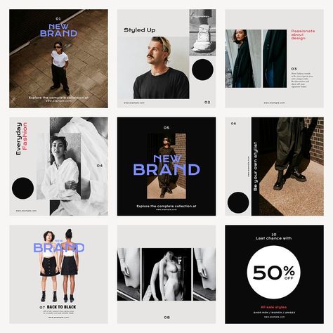 Download premium psd / image of Fashion branding Instagram post template, editable design set psd about streetwear, street fashion, social media template man, instagram fashion post template, and 50% off 7517093 Social Media Post Clothing Brand, Fashion Brand Social Media Content, Apparel Social Media Posts, Fashion Social Media Template, Streetwear Instagram Feed Ideas, Apparel Social Media Design, Streetwear Social Media Design, Social Branding Design, Men Clothing Brand Instagram Feed Ideas