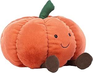 Jellycat Amuseables Pumpkin Stuffed Toy, 9 inches | Halloween Plush | Classic Children's Gift | Fall Décor Cheeky Grin, Jelly Cat, Soft Toy Animals, Brown Booties, Cute Pumpkin, Ocean Animals, Farm Yard, Animals For Kids, Soft Toy