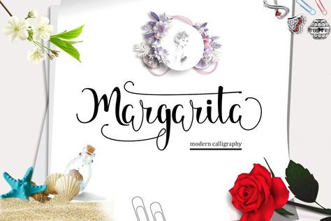 Margarita Script Font - Befonts.com Calligraphy Script Fonts, Script Fonts Design, Adobe Photo, Modern Calligraphy Fonts, Uppercase And Lowercase Letters, Handwritten Fonts, Calligraphy Fonts, Script Fonts, All Fonts