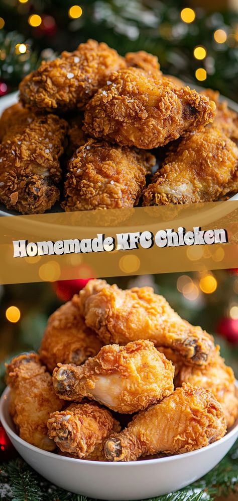 Homemade KFC Chicken Kfc Crispy Chicken Recipe, Kfc Fried Chicken Recipe, Coca Cola Chicken, Kfc Chicken Recipe, Cola Chicken, Crispy Chicken Recipes, Kfc Recipe, Kfc Chicken, Mozzarella Recipes