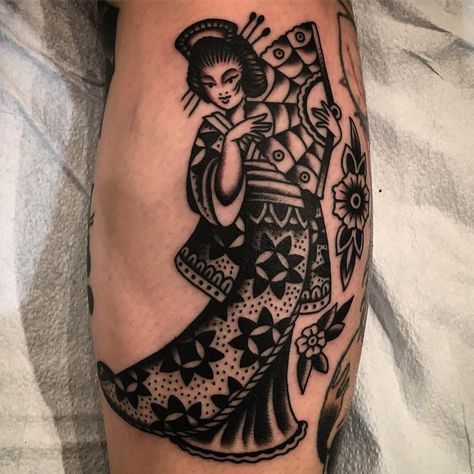 27 Tattoo, Geisha Tattoo Design, Traditional Black Tattoo, Geisha Tattoo, Foot Tattoos For Women, Tattoo Cover Up, Pin Up Tattoos, Traditional Tattoo Art, Old Tattoos