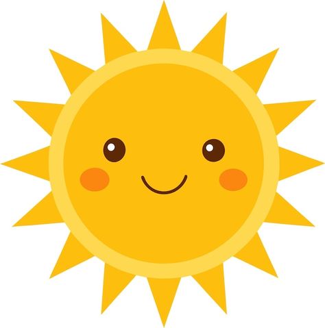 Water Park Ideas, Sun Emoji, Sun Clip Art, Sun Template, Emoji Cute, Art Soleil, Free Printable Clip Art, Sun Clipart, Happy Emoji