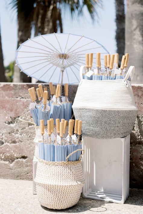 Hamptons Party, Favours Ideas, Beach Favors, Wedding Pool Party, Best Bride, Beach Events, Umbrella Wedding, Beach Themed Party, Coastal Wedding