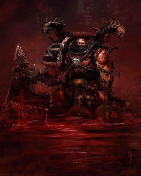 Kharn by Morten Bak Pøhlsgaard (mortono78) - 40K Gallery Bloodcrushers Of Khorne, Chaos Gods 40k, Master Of Executions 40k, Noise Marines 40k, Chaos Cultists 40k, Khorne 40k, Chaos God, Warhammer Chaos, Chaos Space Marines