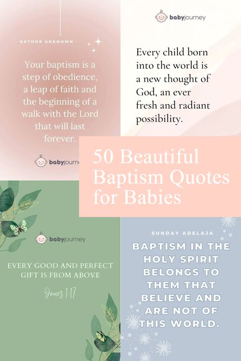 The baptism of your precious baby is a monumental event, an unforgettable milestone that deserves to be commemorated with the most heartfelt and touching words. Discover our curated collection of 50 beautiful baptism quotes for babies, each one brimming with love, warmth and inspiration for your little angel's special day. Follow us for more! #babyjourney #baptismquotes #babybaptismquotes #babyquotes #baptismquotes Christening Quotes Baby Boy, Baptismal Quotes Baby, Baptism Quotes For Boys, Catholic Baptism Quotes, Baby Dedication Quotes, God Parents Quotes, Bible Verse For Baptism, Baptism Captions Instagram, Baptism Quotes Christian