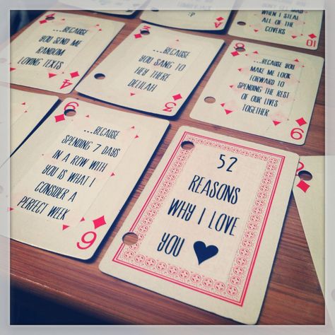 The excellent Diy 52 Things I Love About You Deck Cards Gift | Gifts In 52 Things I Love About … Deck Of Cards Template, 52 Reasons Why I Love You, 52 Reasons, Cadeau St Valentin, Reasons I Love You, Reasons Why I Love You, Husband Birthday Card, Cards For Boyfriend, Why I Love You