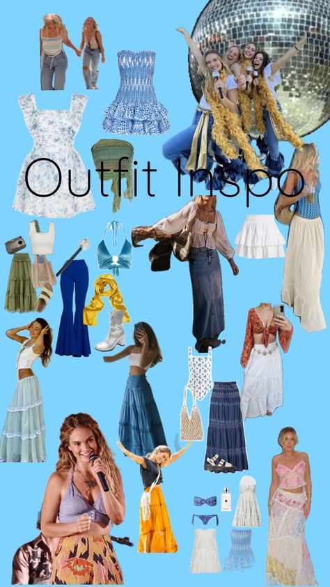 Mamma Mia outfit inspo Mamma Mia Party Theme Outfits, Mama Mia Here We Go Again Outfits, Mamma Mia Shoes, Mamma Mia Young Donna Outfits, Mamma Mia Bachelorette Outfits, Mama Mia Costume Ideas, Mamma Mia Movie Outfits, Mamma Mia Voulez Vous, Mamma Mia Outfits Inspiration Party