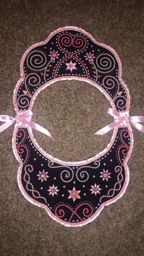 Complete yoke (part of a set) order Beaded Yokes Native American, Fancy Shawl Regalia Cape, Powwow Moccasin Pattern, Fancy Shawl Regalia Pattern, Pink Regalia, Fancy Dance Regalia, Ojibwe Beadwork, Iroquois Beadwork, Raised Beadwork