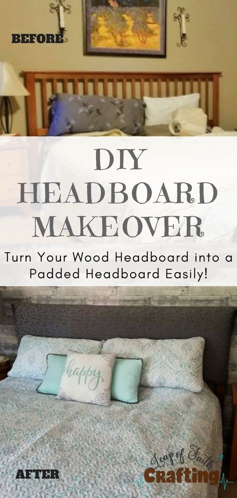 diy padded headboard pin Diy Padded Headboard, Padded Headboard Diy, Headboard Makeover, Diy Window Seat, Old Headboard, Simple Headboard, Diy Headboard Upholstered, Rustic Wall Shelves, Headboard Cover