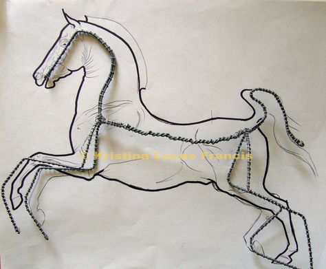 wire armature Clay Horse Tutorial, Sculpture Armature, Wire Armature, Wire Art Sculpture, Needle Felting Diy, Needle Felting Tutorials, Paper Mache Sculpture, Tanah Liat, Horse Diy