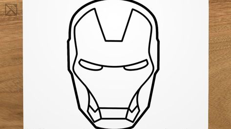 Iron Man Drawing Easy, Man Drawing Easy, Draw Iron Man, Iron Man Face, Iron Man Pictures, Simple Face Drawing, Iron Man Drawing, Male Face Drawing, Sketch Outline