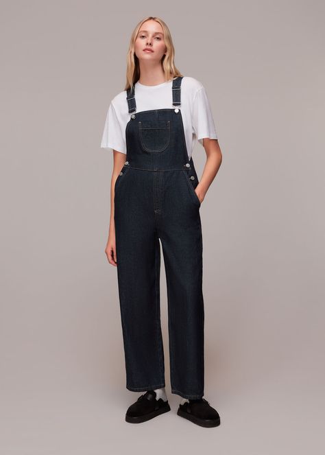 Denim Overall Outfit, Denim Dungaree, Overall Outfit, Denim Overalls, Roll Neck, Dungarees, Off Duty, Dark Denim, Dress Backs